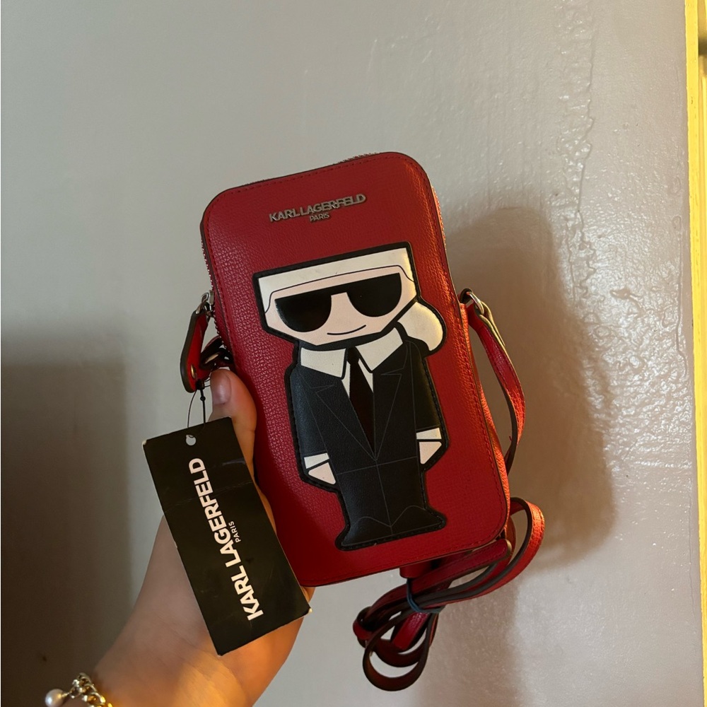 Karl Lagerfeld Red Bag Iconic Character